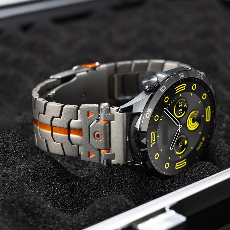 22mm Stainless Steel Safety Buckle Metal Watch Band(Silver)