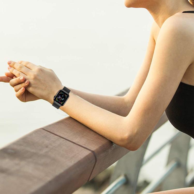 For Apple Watch 46mm / 49mm / 45mm / 44mm Hyphosis Buckle Milanese Metal Watch Band(Silver) - free shipping - PMC TechLife - Order now!