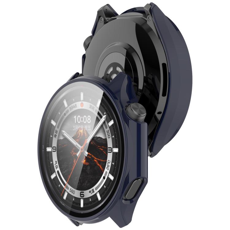 For OPPO Watch X2 Tempered Film Integrated PC Watch Protective Case(Ink Blue)