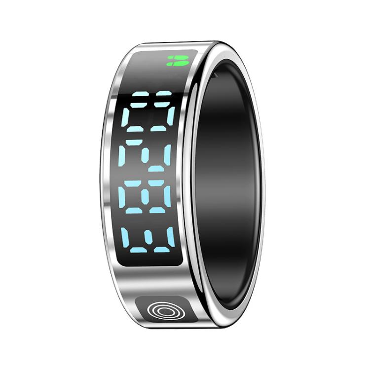 SR08 SIZE 11 Smart Ring, Support Hand Gestures Control / Wellness Tracking / Multiple Sports Modes(Silver)