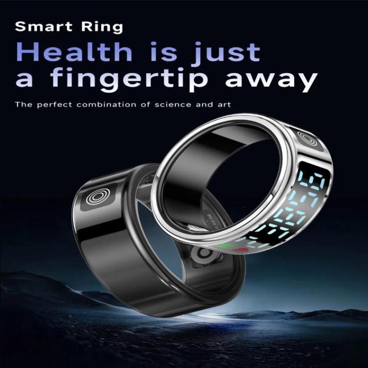SR08 SIZE 12 Smart Ring, Support Hand Gestures Control / Health Monitoring / Multiple Sports Modes(Silver) - free shipping - PMC Jewellery - Order now!