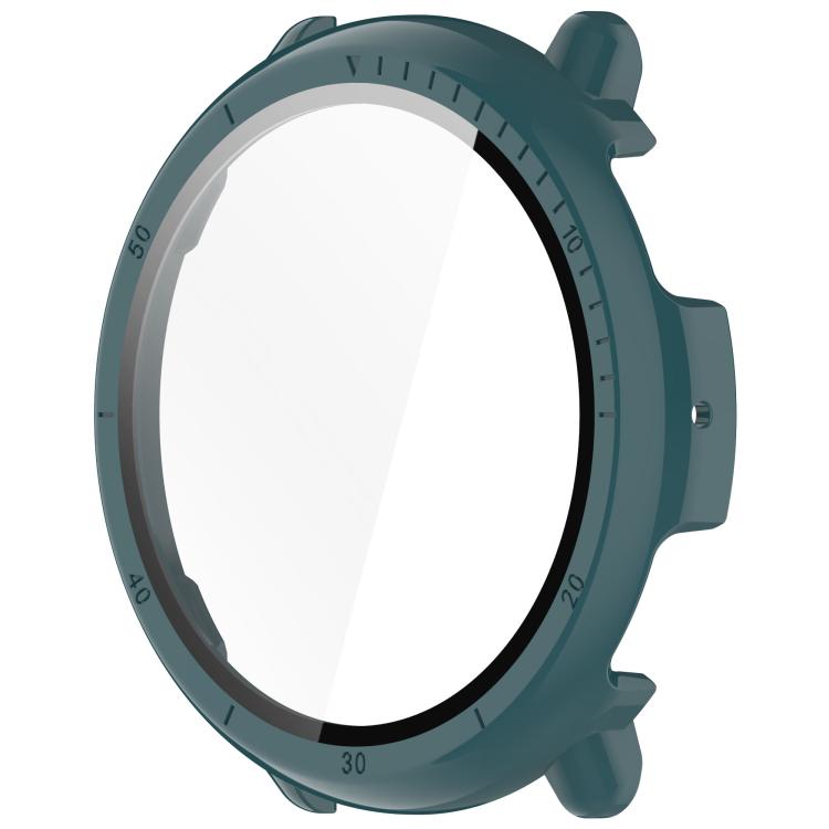 For Amazfit Active 2 A2437 Tempered Film Integrated PC Watch Protective Case(Pine Green)