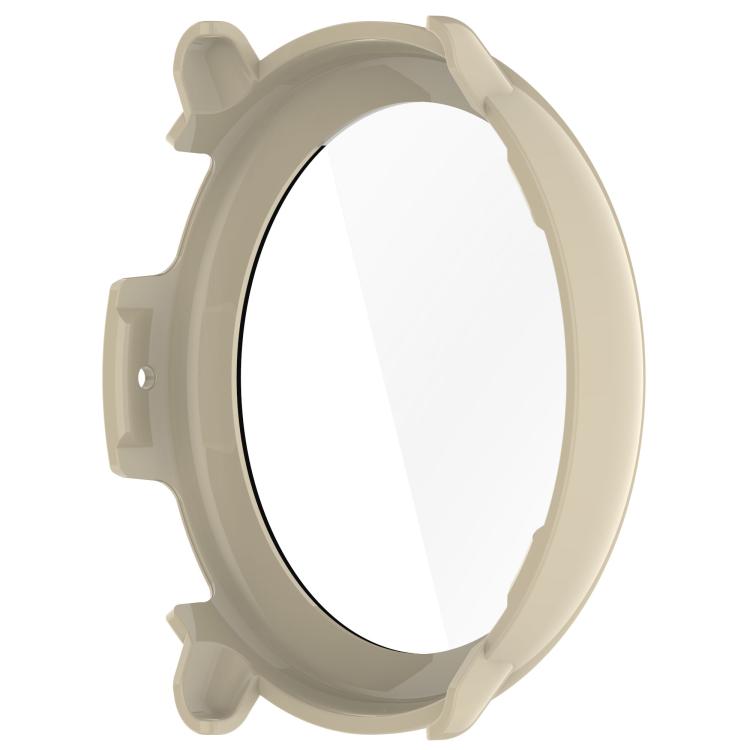 For Amazfit Active 2 A2437 Tempered Film Integrated PC Watch Protective Case(Ivory White)
