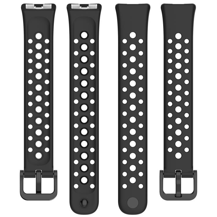 For Huawei Band 10 / 9 / 8 Metal Head Round Hole Nail Button Silicone Watch Band(Original Blue)