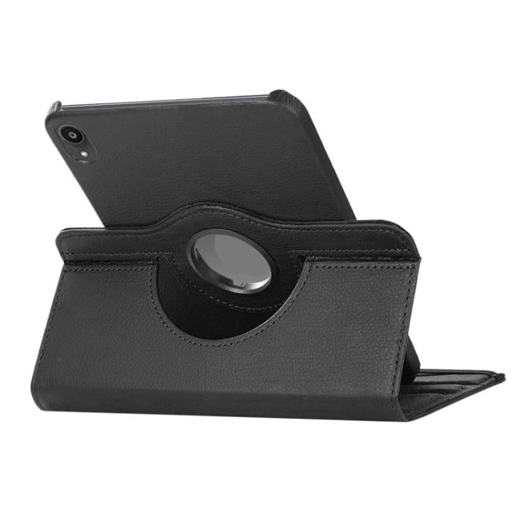 For iPad mini 2024 / mini 6 ENKAY 360 Degree Rotation Litchi Leather Smart Tablet Case(Black) - free shipping - PMC Jewellery - Order now!