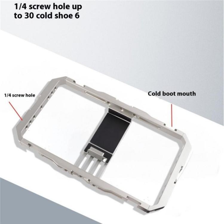 C072 Aluminum Alloy Handheld Smartphone Cage Rig Photography Stabilizer Dual Handle Frame - free shipping - PMC Jewellery - Order now!