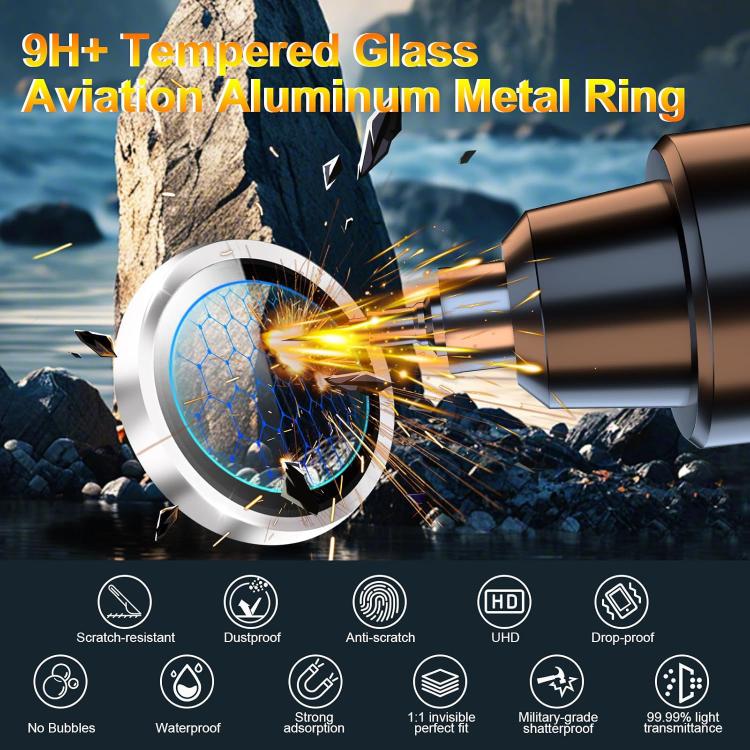 For iPhone 17 Air Kalebol No Flicker Ultra-Thin Individual Camera Lens Tempered Glass Film(Black) - iPhone 17 Air Tempered Glass by Kalebol | Online Shopping South Africa | PMC Jewellery | Buy Now Pay Later Mobicred