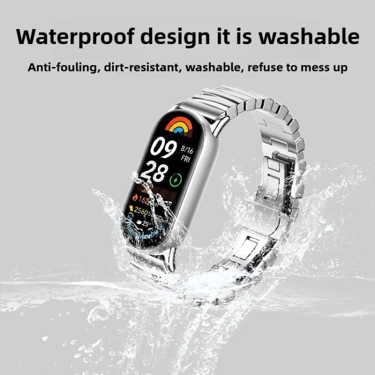 For Xiaomi Smart Band 9 / 8 Irregular Butterfly Buckle Metal Stainless Steel Watch Band(Rose Gold) - free shipping - PMC TechLife - Order now!