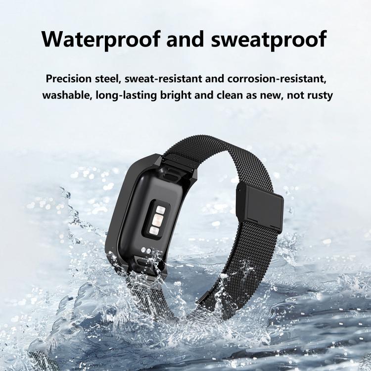 For Xiaomi Mi Band 7 Pro Stainless Steel Frame Integrated Milanese Buckle Metal Watch Band(Rose Gold) - free shipping - PMC TechLife - Order now!