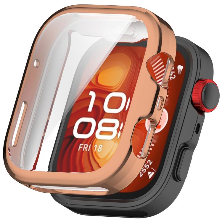 For Huawei Watch Fit 4 Electroplated TPU Full Coverage Watch Protective Case(Rose Gold)
