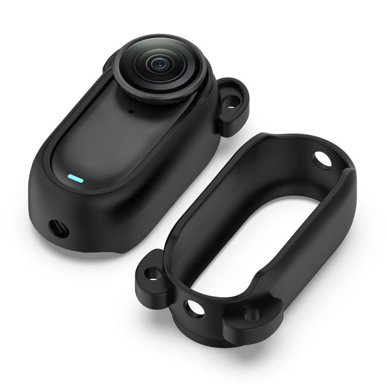 For Insta 360 Go 3S / Go 3 Solid Color Silicone Protective Case(Black)