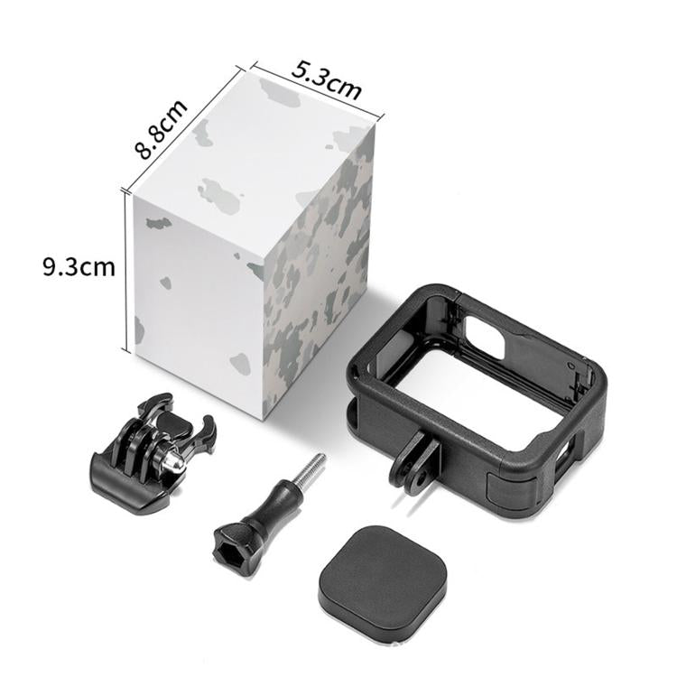 For GoPro HERO13 Black / HERO12 Black Dual Cold Shoes Frame Expansion PA Cage with Side Interface Cover