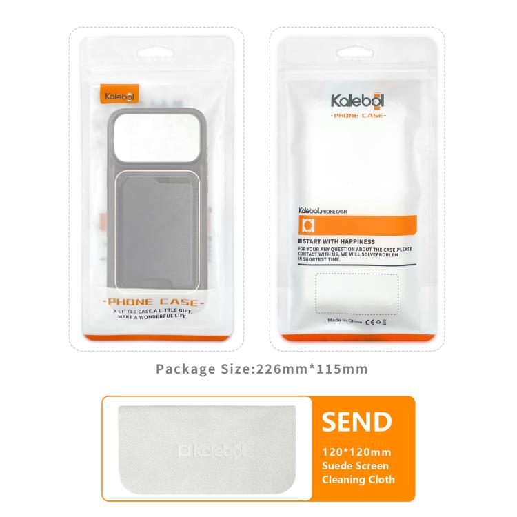 For iPhone 17 Air Kalebol Slim MagSafe Ring Magnetic Card Bag Leather Phone Case(Red)