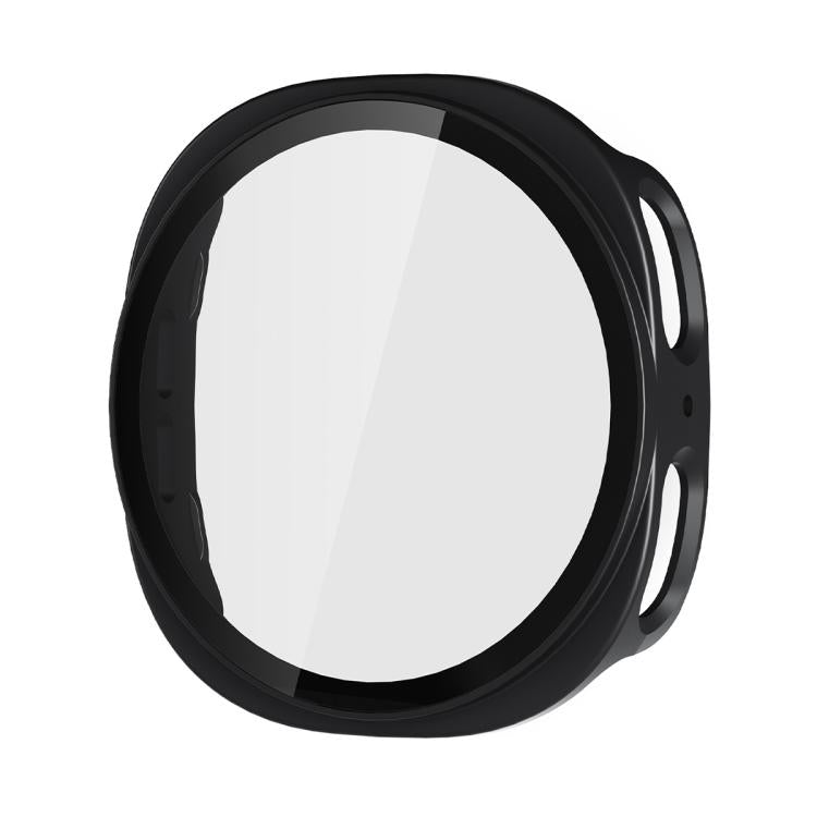 For Samsung Galaxy Watch8 44mm ENKAY Hat-Prince Full Coverage Tempered Glass Film Integrated PC Watch Case(Black)