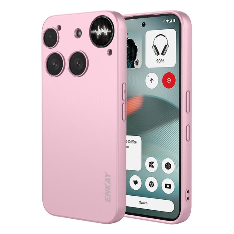 For Nothing Phone 3 ENKAY Liquid Silicone Soft Shockproof Phone Case(Pink)