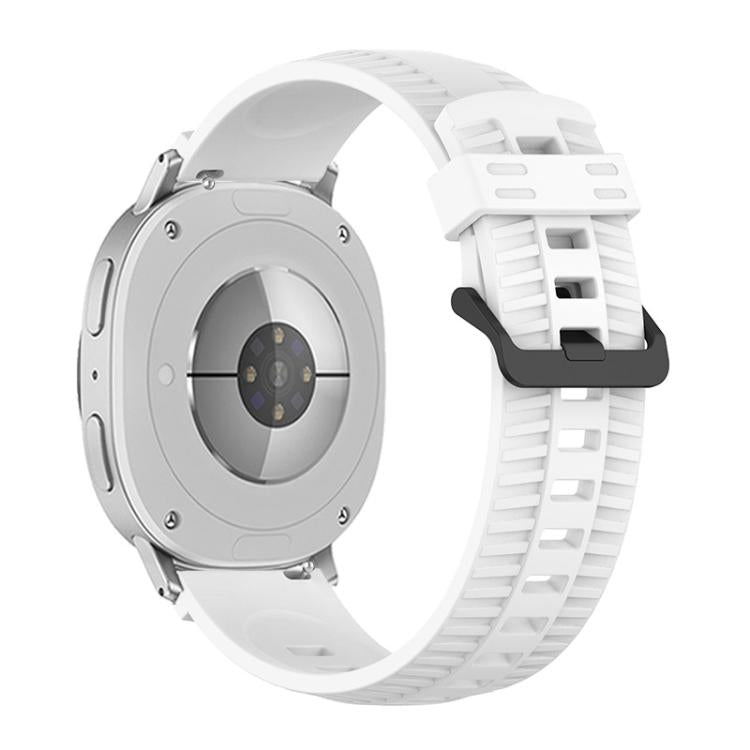 For Samsung Galaxy Watch8 / Watch8 Classic Tire Texture Silicone Watch Band(White)