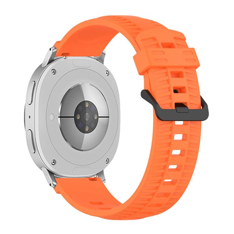 For Samsung Galaxy Watch8 / Watch8 Classic Tire Texture Silicone Watch Band(Orange)