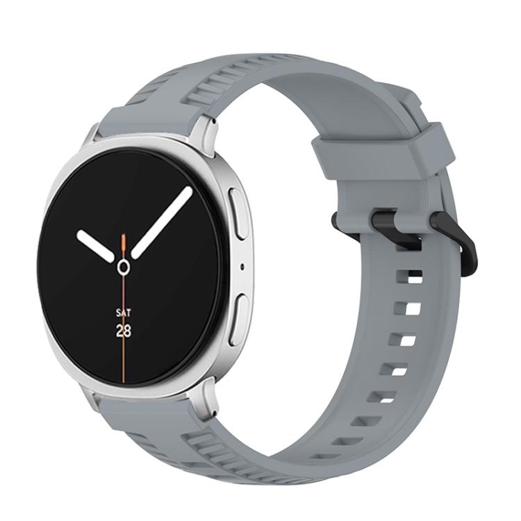 For Samsung Galaxy Watch8 / Watch8 Classic Tire Texture Silicone Watch Band(Gray)