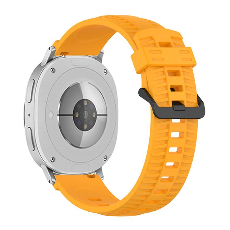 For Samsung Galaxy Watch8 / Watch8 Classic Tire Texture Silicone Watch Band(Amber Yellow)