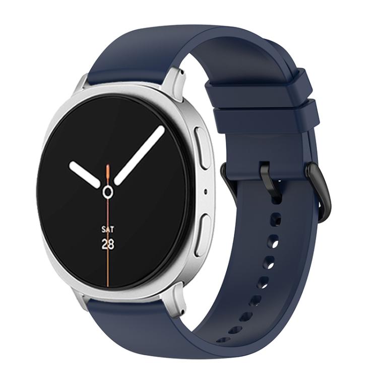 For Samsung Galaxy Watch8 / Watch8 Classic Round Tail Silicone Watch Band(Midnight Blue)
