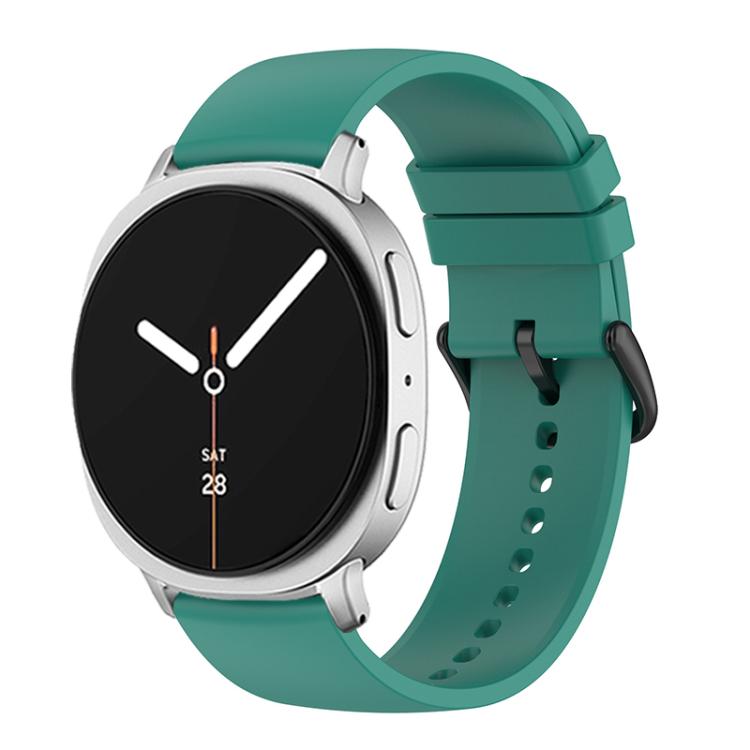 For Samsung Galaxy Watch8 / Watch8 Classic Round Tail Silicone Watch Band(Pine Green)