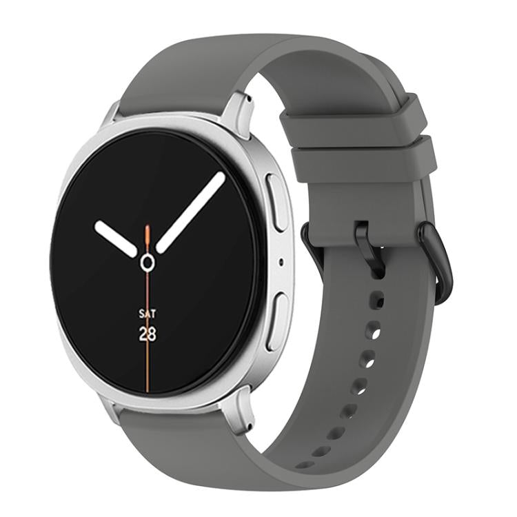 For Samsung Galaxy Watch8 / Watch8 Classic Round Tail Silicone Watch Band(Dark Gray)