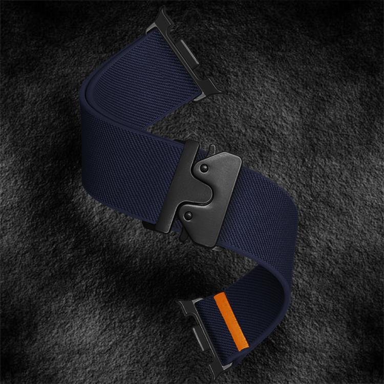 For Samsung Galaxy Watch8 / Watch8 Classic Parachute Buckle Stretch Nylon Watch Band(Dark Blue)