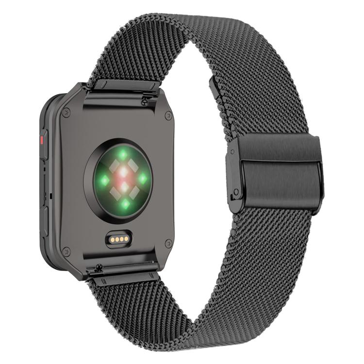 For Garmin Venu X1 Double Buckle Milanese Stainless Steel Watch Band(Black)