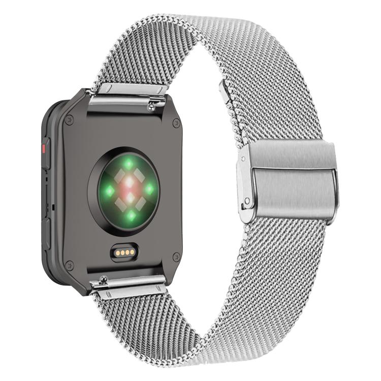 For Garmin Venu X1 Double Buckle Milanese Stainless Steel Watch Band(Silver)