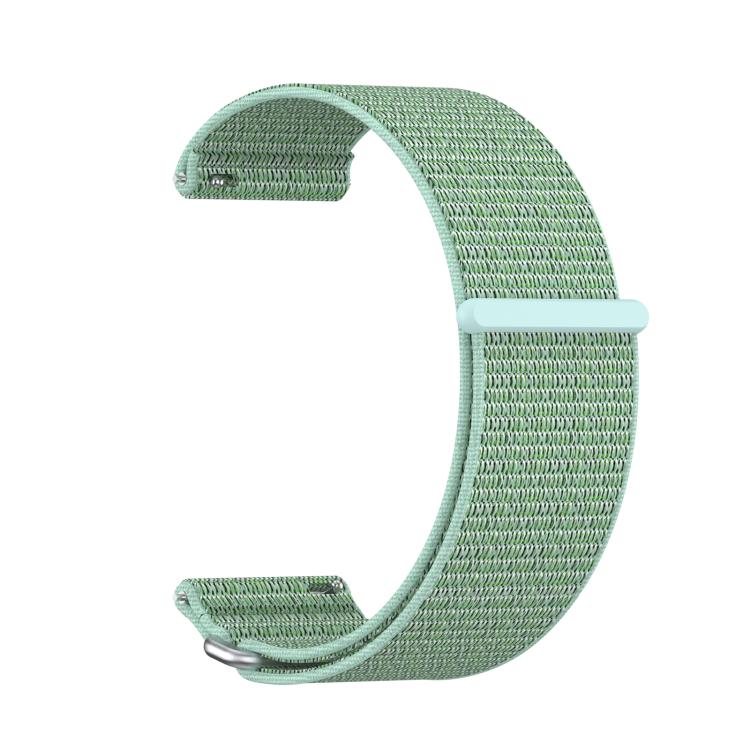 For Garmin Venu X1 Two Section Metal Ring Nylon Hook and Loop Fastener Watch Band(Aqua)