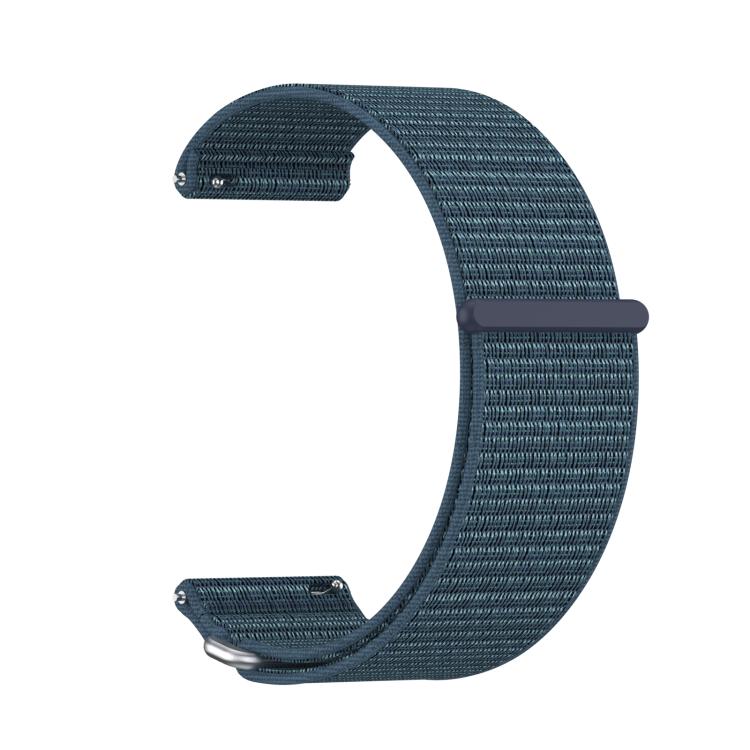 For Garmin Venu X1 Two Section Metal Ring Nylon Hook and Loop Fastener Watch Band(Dark Misty Gray)