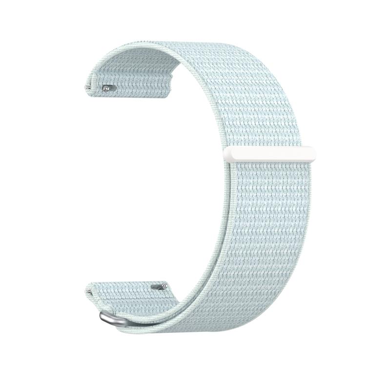 For Garmin Venu X1 Two Section Metal Ring Nylon Hook and Loop Fastener Watch Band(Light Green)
