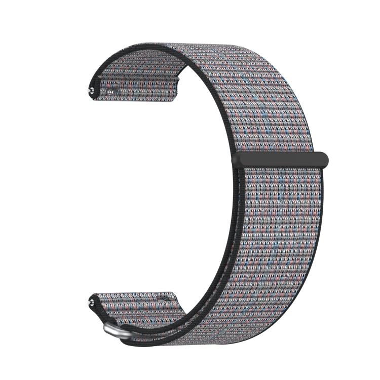 For Garmin Venu X1 Two Section Metal Ring Nylon Hook and Loop Fastener Watch Band(Lava)