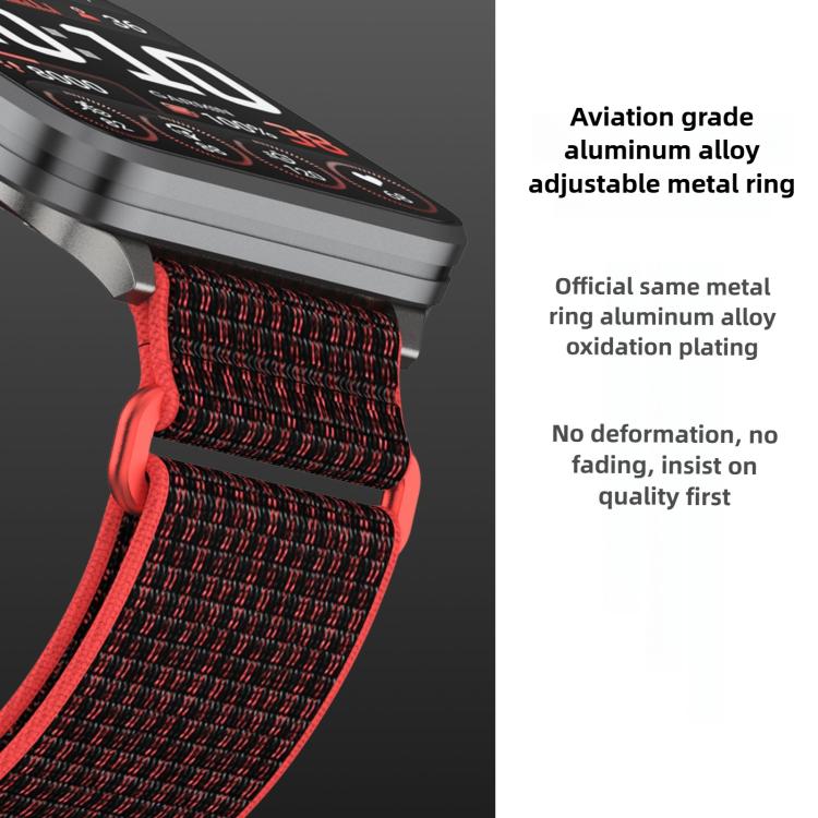 For Garmin Venu X1 Two Section Metal Ring Nylon Hook and Loop Fastener Watch Band(Aqua) - free shipping - PMC TechLife - Order now!