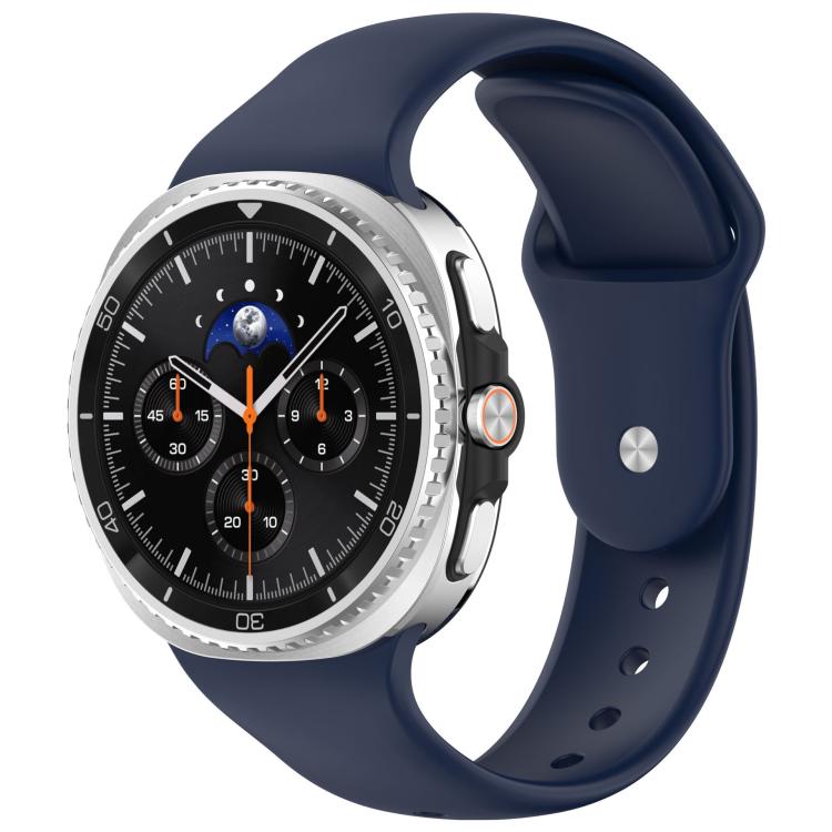 For Samsung Galaxy Watch8 / Watch8 Classic Reverse Buckle Silicone Watch Band(Midnight Blue)