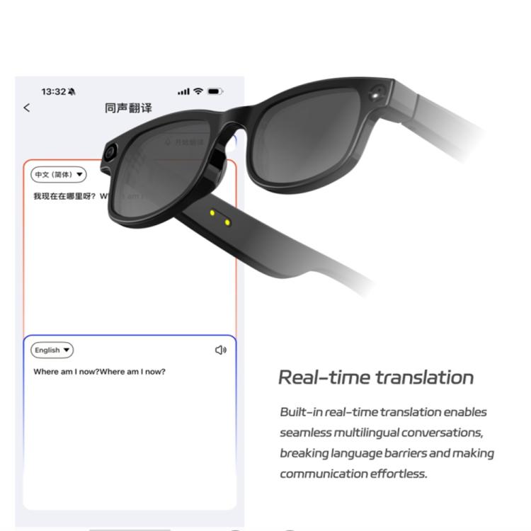 G1 Smart Glasses, Support AI Translation / Take Photos / AI Conversation(Black)