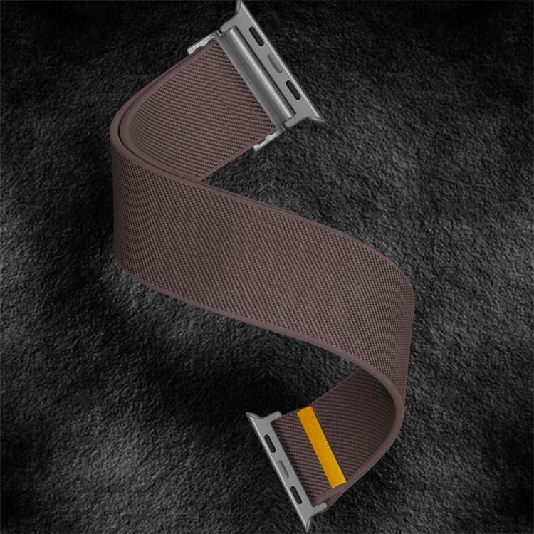 For Apple Watch 42mm / 41mm / 40mm / 38mm Adjustable Single Loop Elastic Nylon Watch Band(Smokey Purple)