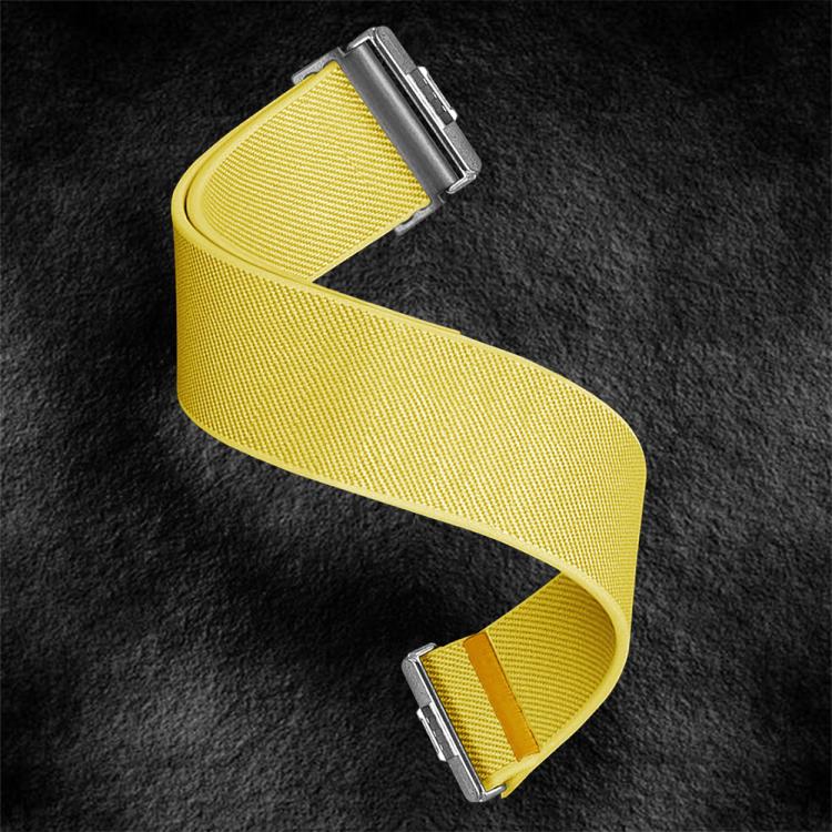 For Huawei Watch Fit3 / Fit4 / Fit4 Pro Adjustable Single Loop Elastic Nylon Watch Band(Yellow)