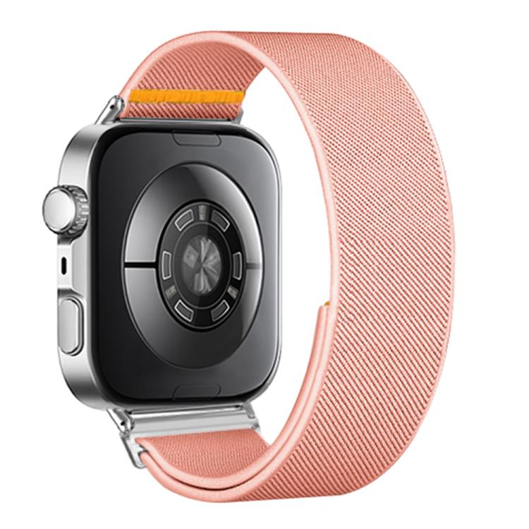 For Huawei Watch Fit3 / Fit4 / Fit4 Pro Adjustable Single Loop Elastic Nylon Watch Band(Pink)