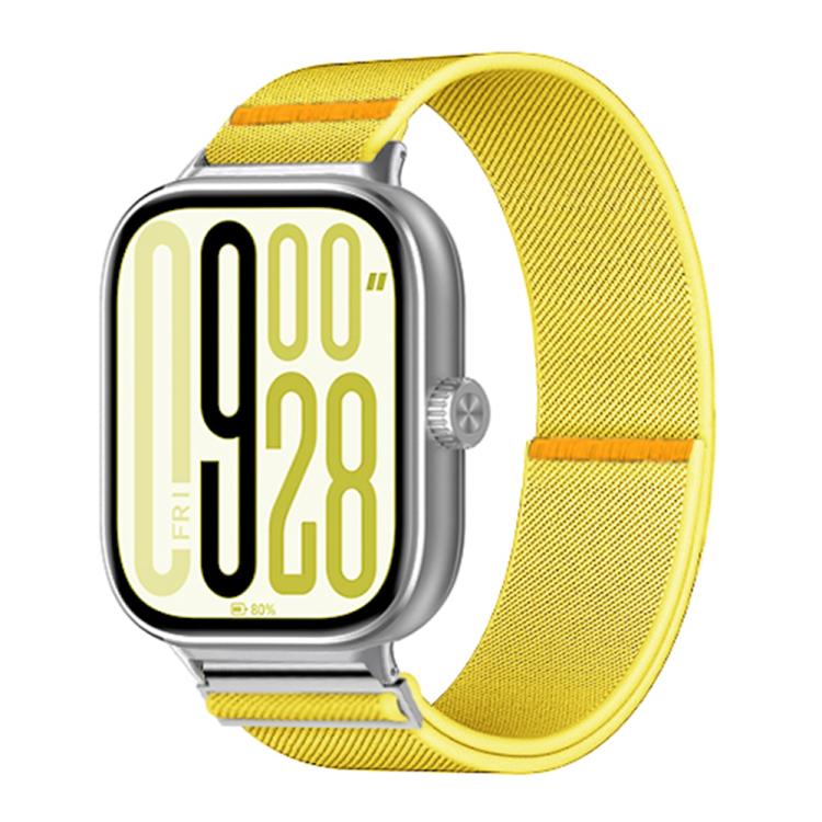 For Xiaomi Smart Band 9 Pro / Redmi Watch 5 Adjustable Single Loop Elastic Nylon Watch Band(Yellow)