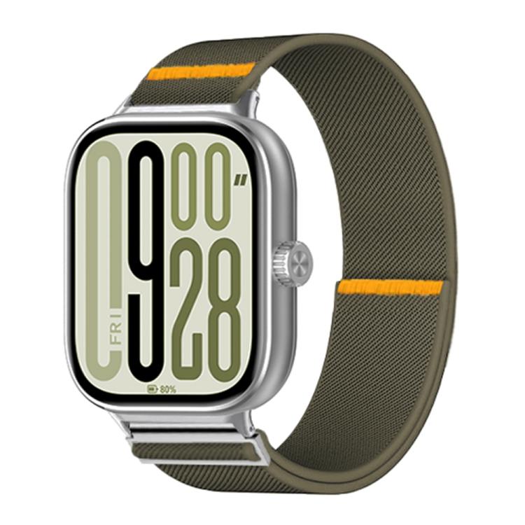 For Xiaomi Smart Band 9 Pro / Redmi Watch 5 Adjustable Single Loop Elastic Nylon Watch Band(Army Green)