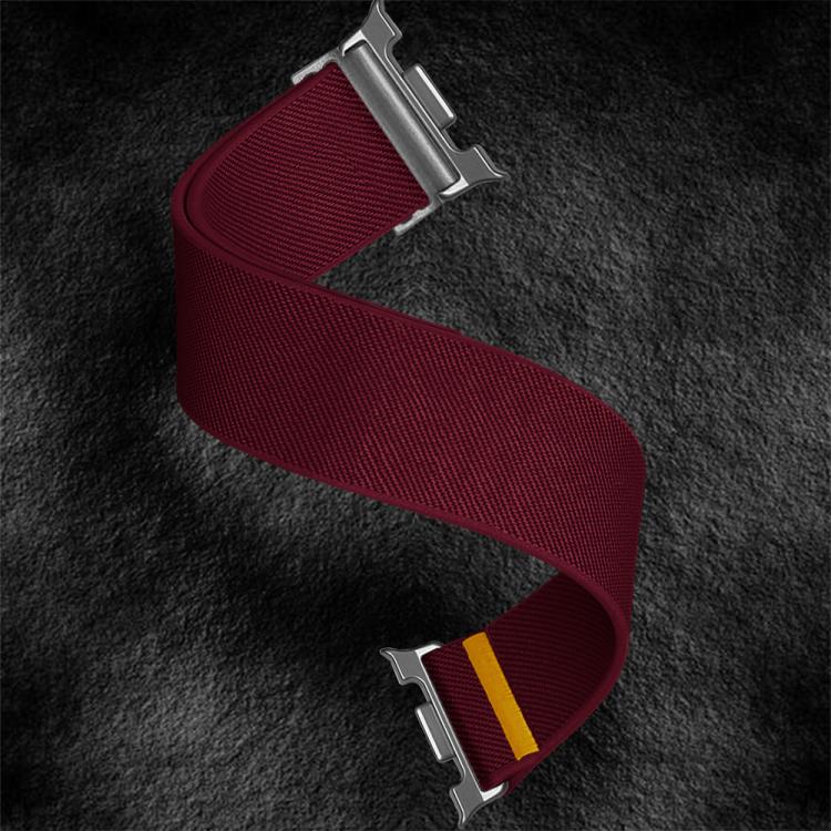 For Samsung Galaxy Watch8 / Watch8 Classic Adjustable Single Loop Elastic Nylon Watch Band(Wine Red)