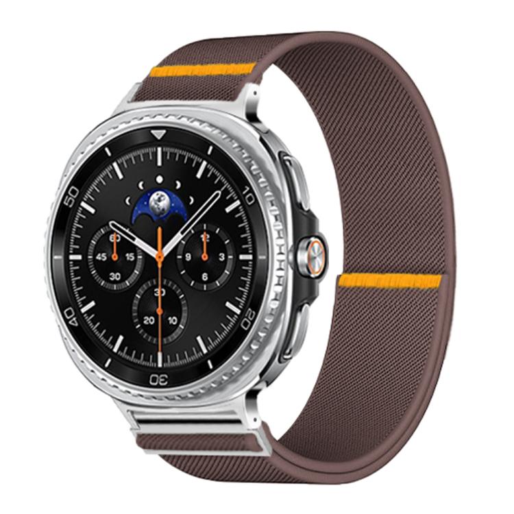 For Samsung Galaxy Watch8 / Watch8 Classic Adjustable Single Loop Elastic Nylon Watch Band(Smokey Purple)