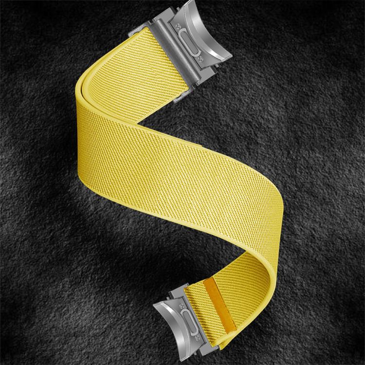 For Samsung Galaxy Watch FE / 7 / 6 / 5 / 4 Adjustable Single Loop Elastic Nylon Watch Band(Yellow)