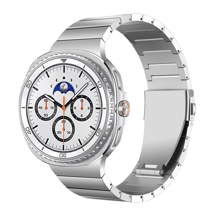 For Samsung Galaxy Watch8 / Watch8 Classic Integrated One Bead Stainless Steel Watch Band(Silver)