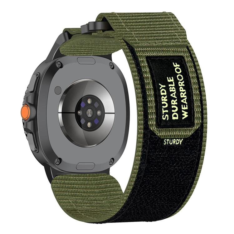 For Samsung Galaxy Watch8 / Watch8 Classic Two Sections Nylon Hook And Loop Fastener Watch Band(Green)