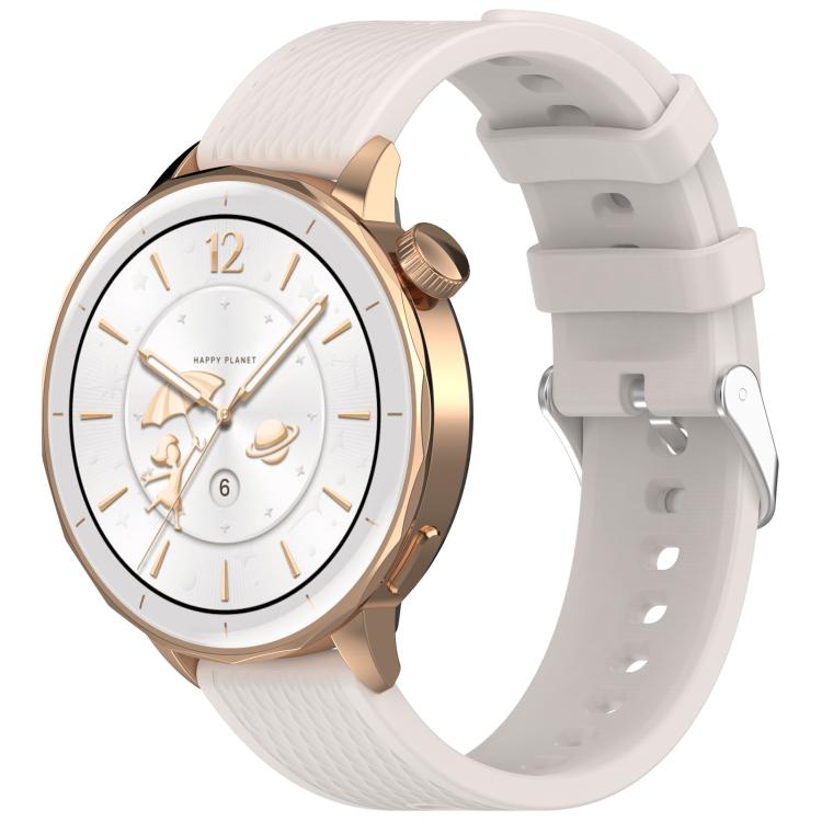 For OnePlus Watch 3 43mm Rhombic Texture Groove Silicone Watch Band(Starlight)