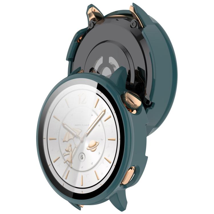 For OnePlus Watch 3 43mm Tempered Film Integrated PC Watch Protective Cover(Pine Green)