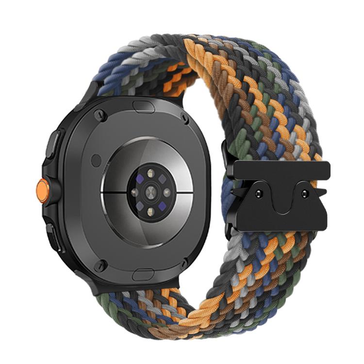 For Samsung Galaxy Watch8 / Watch8 Classic Parachute Buckle Braided Nylon Watch Band(Camouflage Colorful)