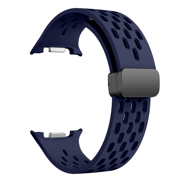For Samsung Galaxy Watch8 / Watch8 Classic Mesh Magnetic Silicone Watch Band(Midnight Blue)